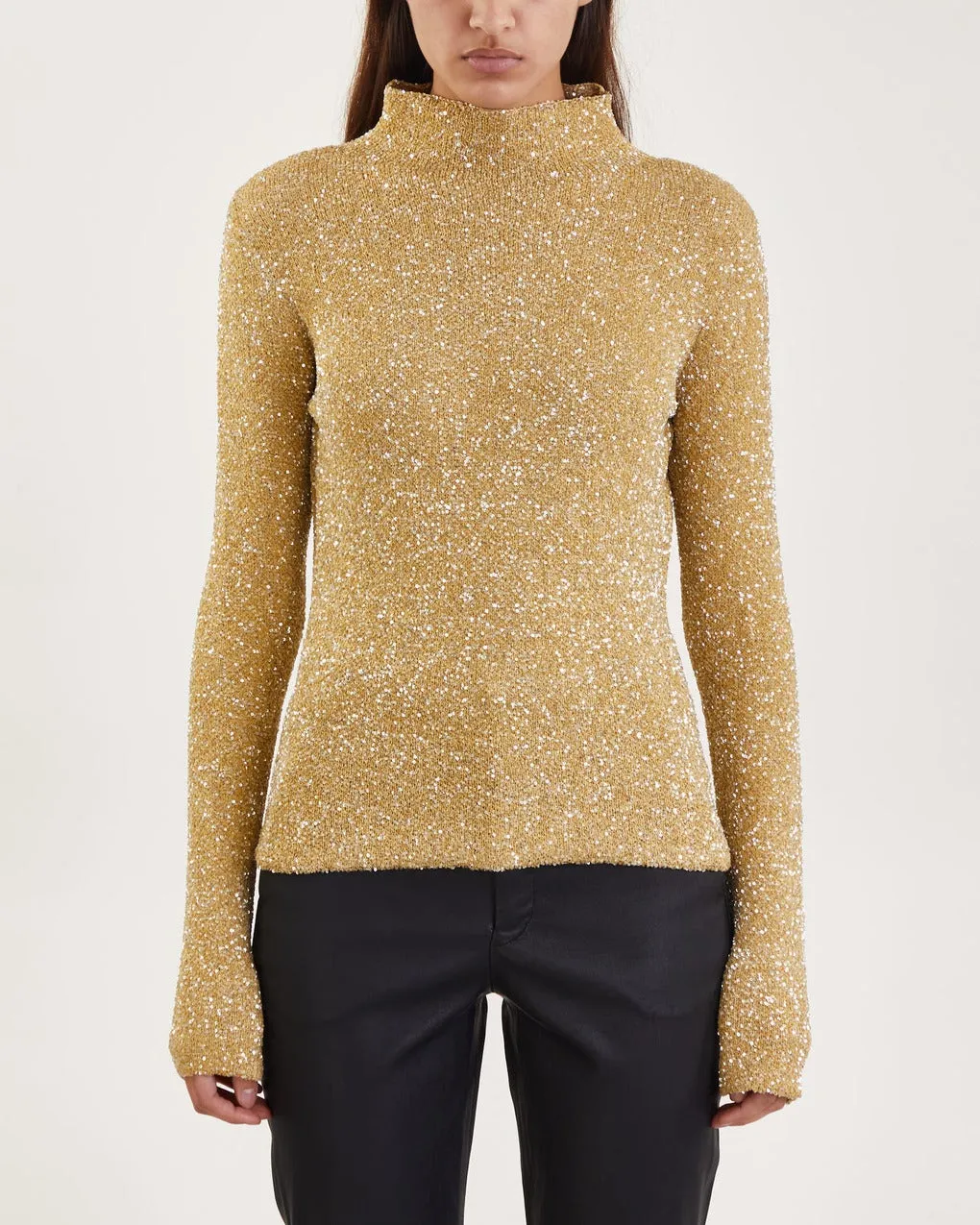 Proenza Schouler   Sweater Sequin Knit Light yellow 